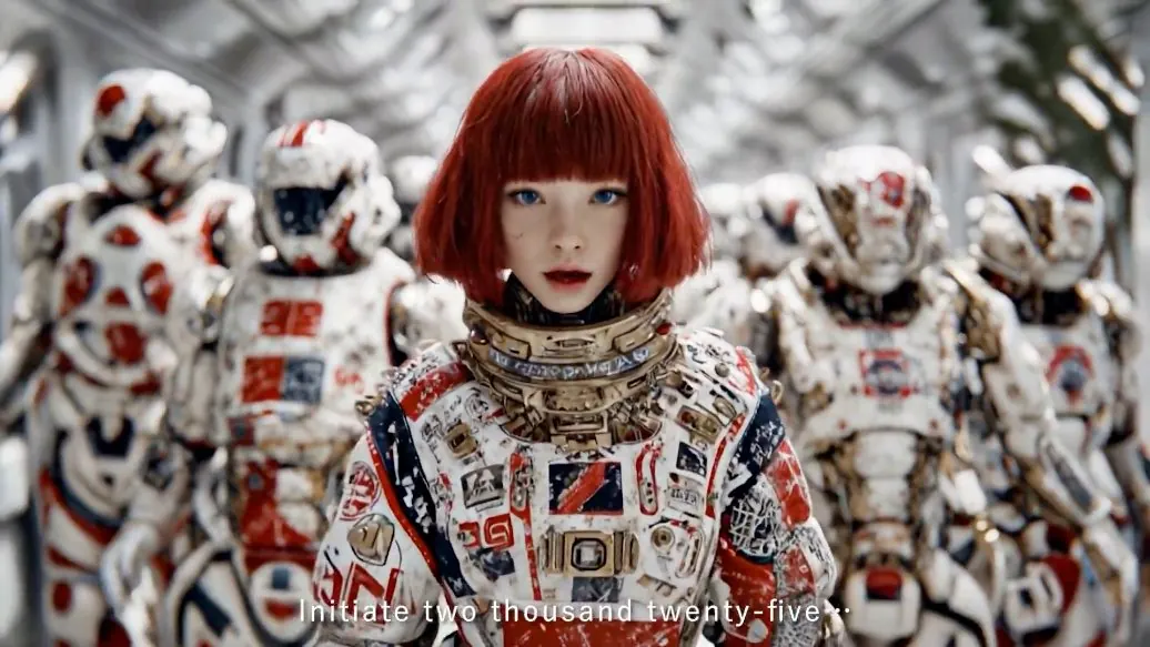 AI music video with robotic performers