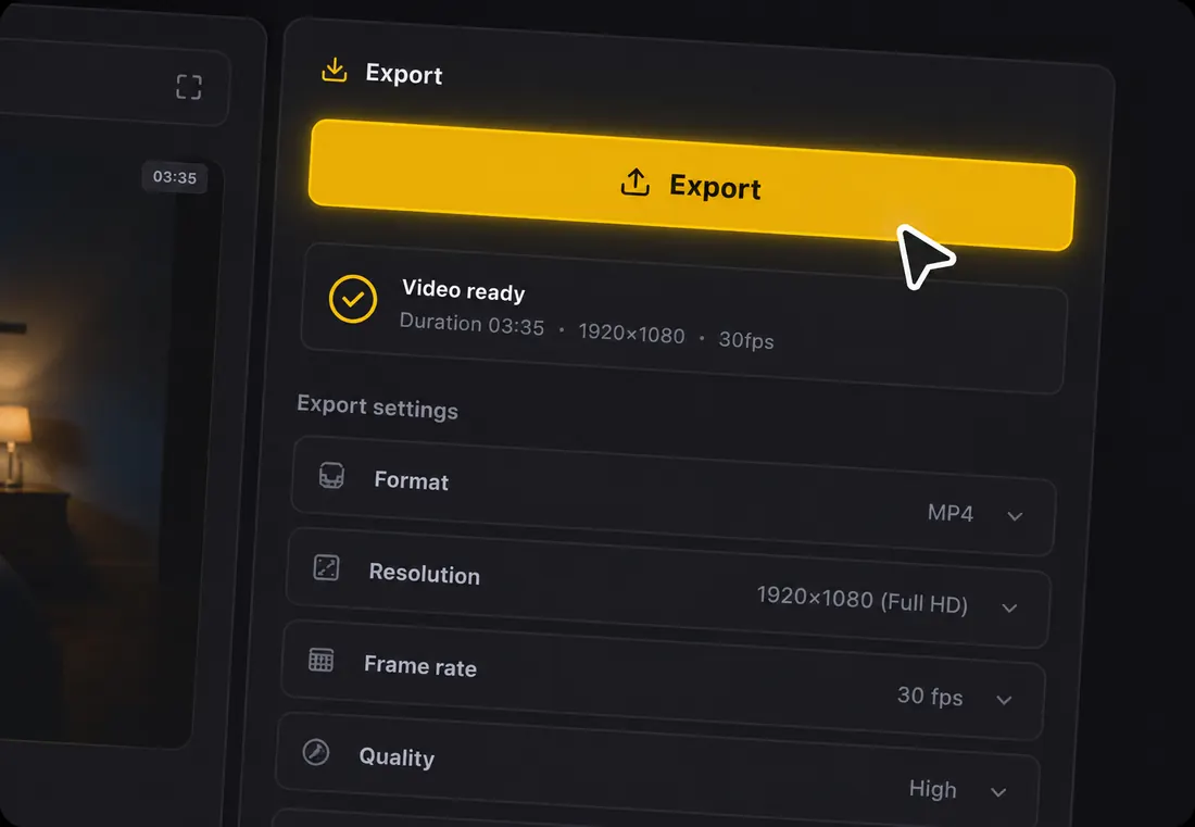 Preview and export